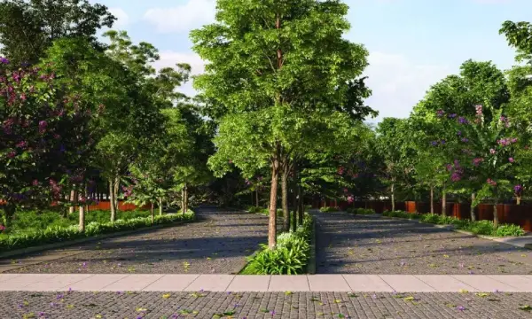 Godrej Aravya Estate garden view by Godrej Properties located at Doddaballapur, Bangalore Karnataka